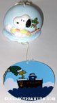 Snoopy on the beach Ceramic Windchime