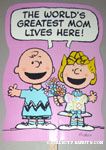 Charlie Brown & Sally 'The World's Greatest Mom Lives Here' Yard Sign