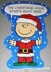 Charlie Brown in Santa suit 'The Christmas Cheer Starts Right Here' Yard Sign