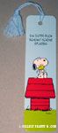 Snoopy hugging Woodstock on doghouse Bookmark
