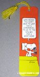 Snoopy drinking rootbeer and reading Bookmark