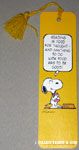 Snoopy with book and dog dish Bookmark