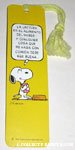 Snoopy holding book Spanish Bookmark
