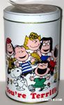 Peanuts Gang dancing 'You're Terrific!' Popcorn Tin