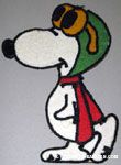 Snoopy Flying Ace yarn, felt & wood craft figure