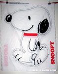 Snoopy walking stuffed doll Fabric Panel