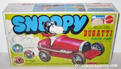 Snoopy & His Bugatti Race Car Snap Tite Model Kit