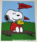 Snoopy & Woodstock 'Rah for our Side' Acrylic painting