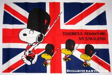 Snoopy & Woodstocks Beefeater Guards 'There will always be an England' British Flag