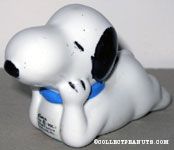 Snoopy laying on tummy on elbows Paperweight