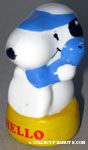 Snoopy on phone 'Hello' Paperweight