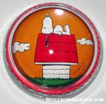 Snoopy on doghouse glass dome Paperweight