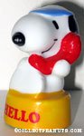 Snoopy on phone 'Hello' Paperweight