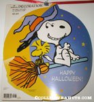 Witch Snoopy & Woodstock on broom Halloween Press-out
