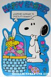 Snoopy looking at Woodstock in Easter Basket Press-out