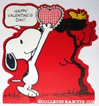 Snoopy giving Woodstock a card Valentine's Press-out