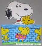 Snoopy and Woodstock around fold out Easter Basket