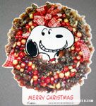 Snoopy in Wreath