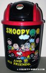 Peanuts Gang in Red VW Beetle Wastebasket