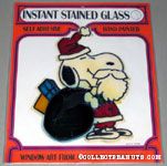 Santa Snoopy with sack of presents Instant Stained Glass