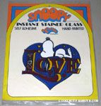 Snoopy laying on 'Love'  Instant Stained Glass