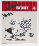 Snoopy with Shovel Static Stick-on Window Cling