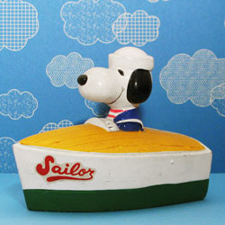 Click to view Snoopy the Sailor & his Boat Bank