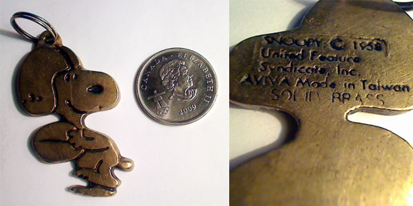 Football Snoopy Keychain