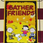 Peanuts Gang dancing in leaves ‘Gather Friends’ Mini Flag