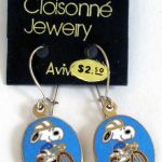 Snoopy riding bike Earrings