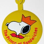 Snoopy Prince of Sandwiches Tab Button
