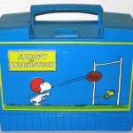Snoopy and Woodstock Blue Plastic Lunch Box