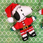 Santa Snoopy Christmas Doll Ornament