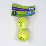 Snoopy sitting dog tennis balls