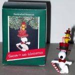 Snoopy in top hat with Woodstock Ornament