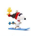Snoopy and Woodstock Skiing Ornament