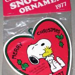 Snoopy hugging Woodstock in front of heart Wood Ornament