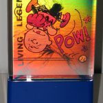 Charlie Brown and Stan the Man Hologram Card Clock Display