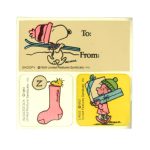 Snoopy, Woodstock And Linus Stickers & Gift Tag