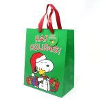 Snoopy & Woodstock with presents "Happy Holidays" Gift Bag