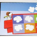 Snoopy Flying Ace Stamp Self-mailing Note