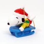 Snoopy on Blue Sled Ornament