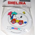Snoopy driving convertible Volkswagen Beetle Melamine Trivet