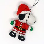 Santa Snoopy Christmas Doll Ornament