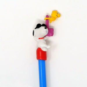 Snoopy Joe Cool listening to Radio with Woodstock Pencil