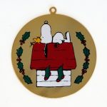Snoopy & Woodstock on Doghouse Christmas Ornament
