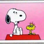 Snoopy and Woodstock on doghouse Sticker – #24