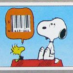 Woodstock with barcode speech bubble Sticker – #92