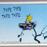 Woodstock typing in nest Sticker – #94