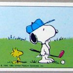 Snoopy and Woodstock golfing Sticker – #183